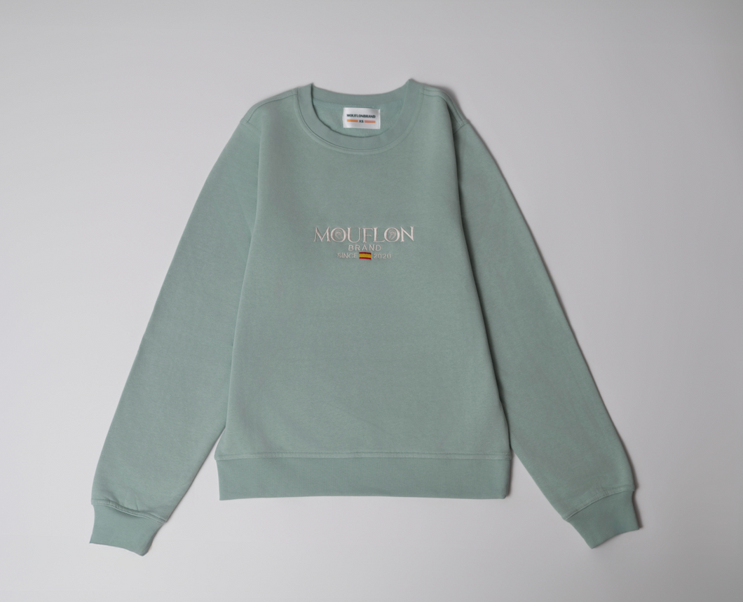 SUDADERA CUELLO VERDE AGUA