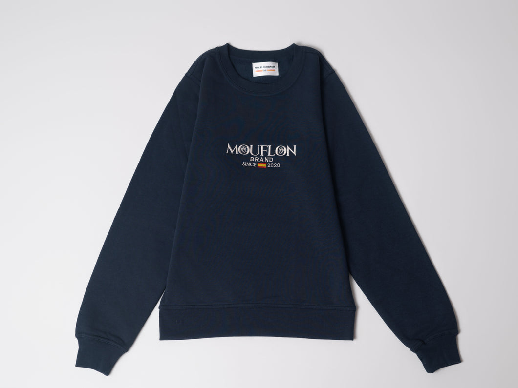 SUDADERA CUELLO AZUL MARINO